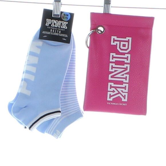 PINK Victoria's Secret Accessories - Pink Victoria's Secret Socks and Glasses Case Lot